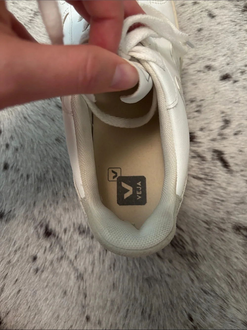 White & Cream Veja Sneakers
